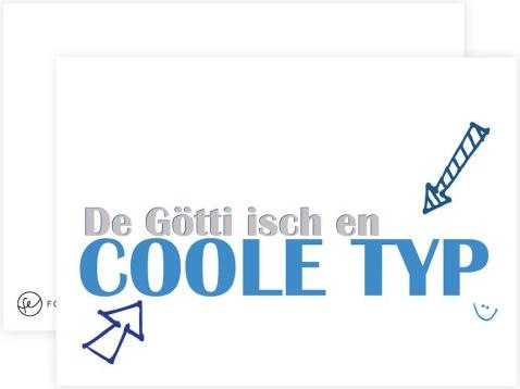 Produktbild Fotoeigenart Postkarte De Götti isch en coole Typ