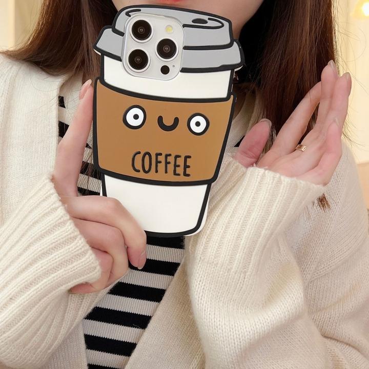 Actual product image Ueli Express Funny 3D silicone coffee cup sleeve (Apple iPhone 15 Pro Max)