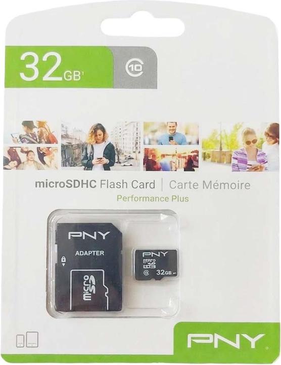 Produktbild PNY Performance Plus inkl. Adapter (32 GB, microSDHC, U1, UHS-I)
