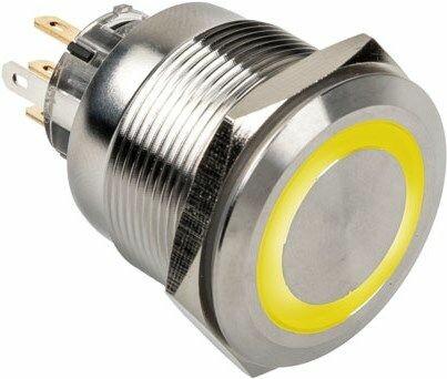 DimasTech Vandalismusschalter/-taster 25mm, Silverline Ring - RGB