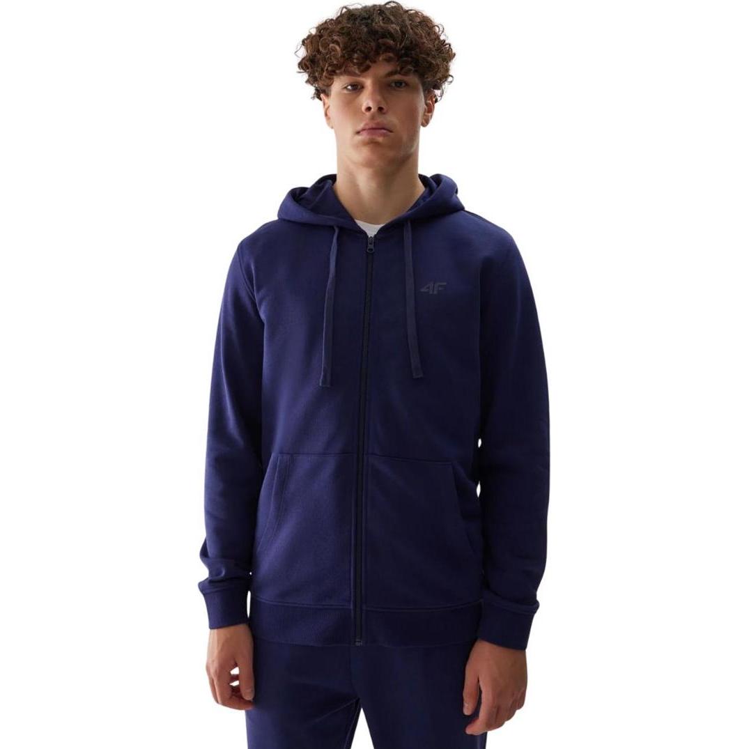 4F, Herren, Pullover, Herren Sweatshirt M0951 marineblau 4FWSS24TSWSM0951 31F S, Blau, (31)