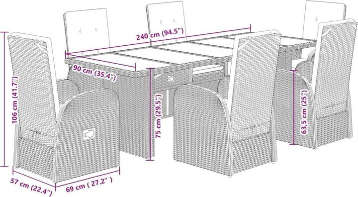 Image du produit vidaXL Garten Essgruppe