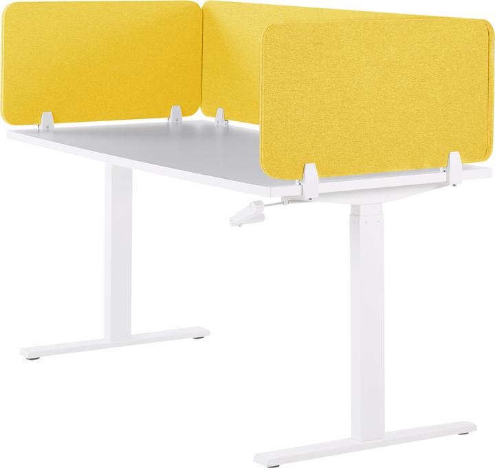 Produktbild Beliani Schreibtischtrennwand senfgelb 80 x 40 cm WALLY