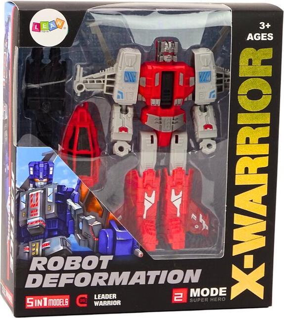 Image du produit Lean Toys Roboter-Helikopter 2in1 Transformation X-Warrior rot