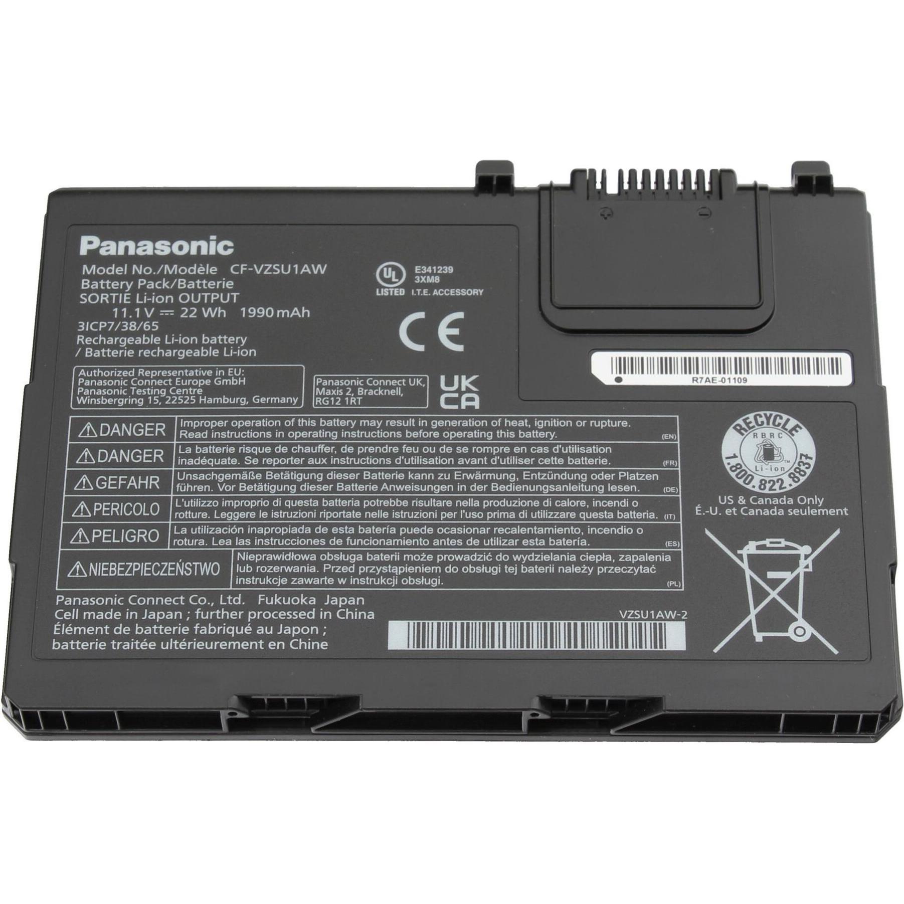 Panasonic CF-VZSU1AW (3 Zellen, 2000 mAh), Notebook Akku