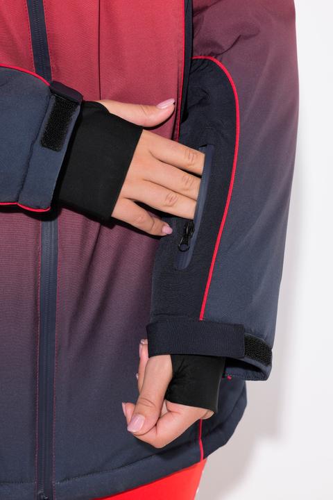 Immagine prodotto Ulla Popken Giacca Performance impermeabile con gradiente di colore e paraneve (50, 52)