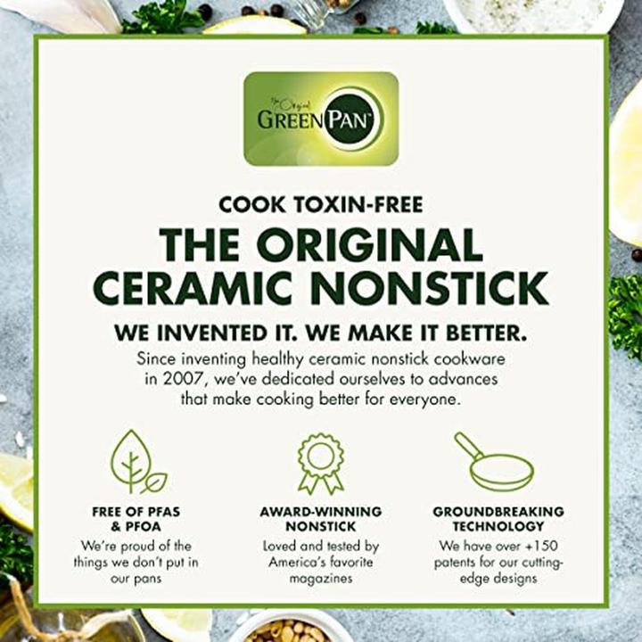Actual product image Greenpan Mayflower Pro 9-delige Pannenset met keramische antikleeflaag (24 cm, Pan set + pot set, Aluminium)