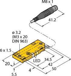 Produktbild Turck Kapazitiver Sensor BC5-QF5.5-AN6X2-1.5-PSG3M/S250 (Sensor)