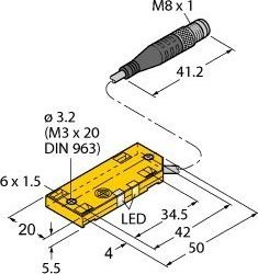 Immagine prodotto Turck Sensore capacitivo BC5-QF5.5-AN6X2-1.5-PSG3M/S250 (Misuratore)