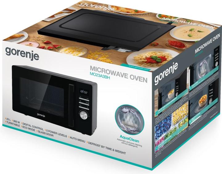 Produktbild Gorenje MO23A3BH microwave Countertop Solo microwave Black (23 l)