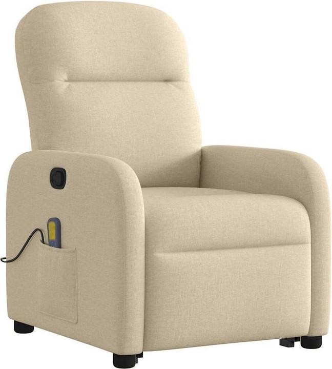 Immagine prodotto VidaXL Poltrona massaggiante con ausilio stand-up in tessuto crema