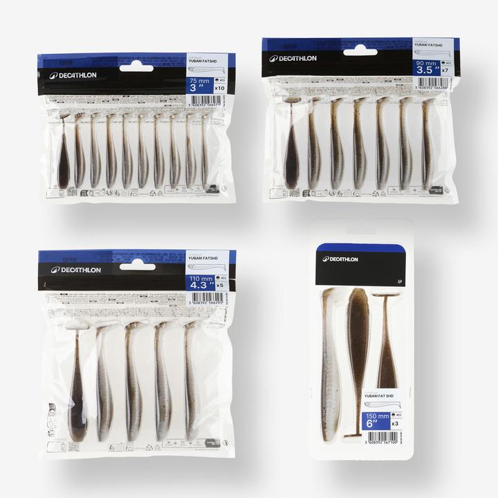 Image du produit Caperlan Leurre souple pêche YUBARI FAT SHAD avec Attractant Ruffe (15 cm)