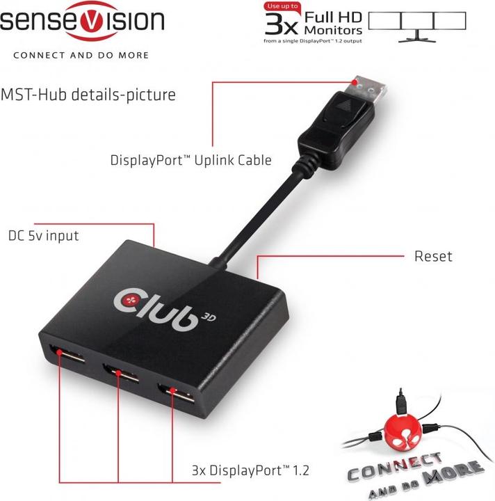 Produktbild Club 3D Multi Streaming Transport Hub