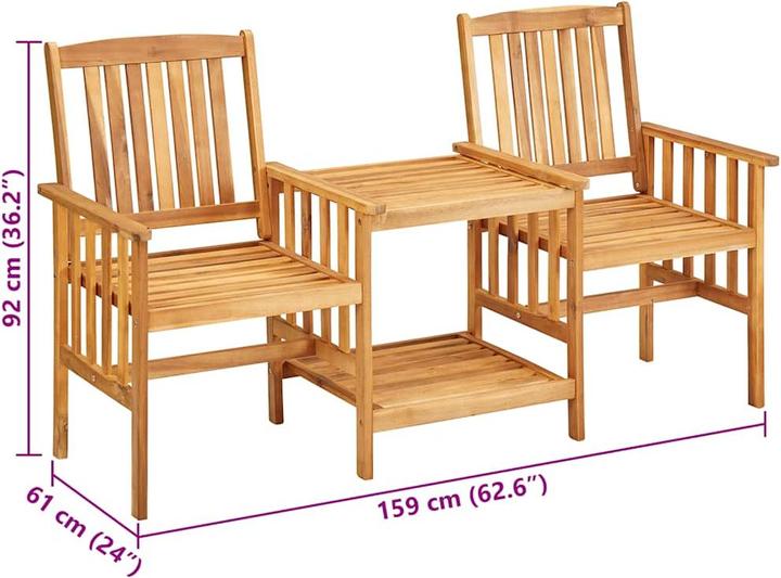 Produktbild vidaXL Bistro-Set (159 x 61 x 92 cm)