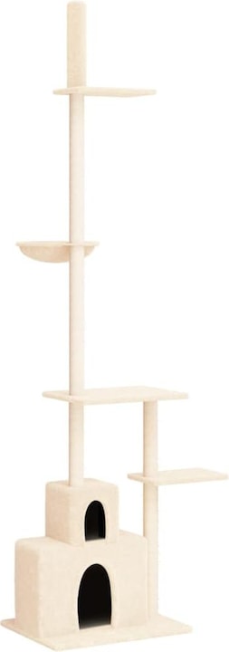 Actual product image VidaXL Kratzbaum Deckenhoch Creme 250,5-276,5cm Katzenbaum Katzenkratzbaum (276.50 cm, Cream)