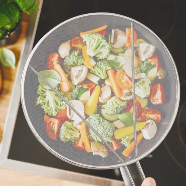 Actual product image Relaxdays 3-piece splash guard set (33 cm, Metal)