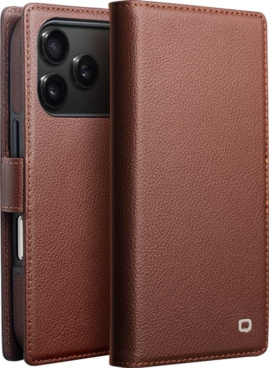 Image du produit QiAlino Coque Flip Luxury magnetic 2 en 1 MagSafe wallet cuir véritable (Apple iPhone 17 Pro)