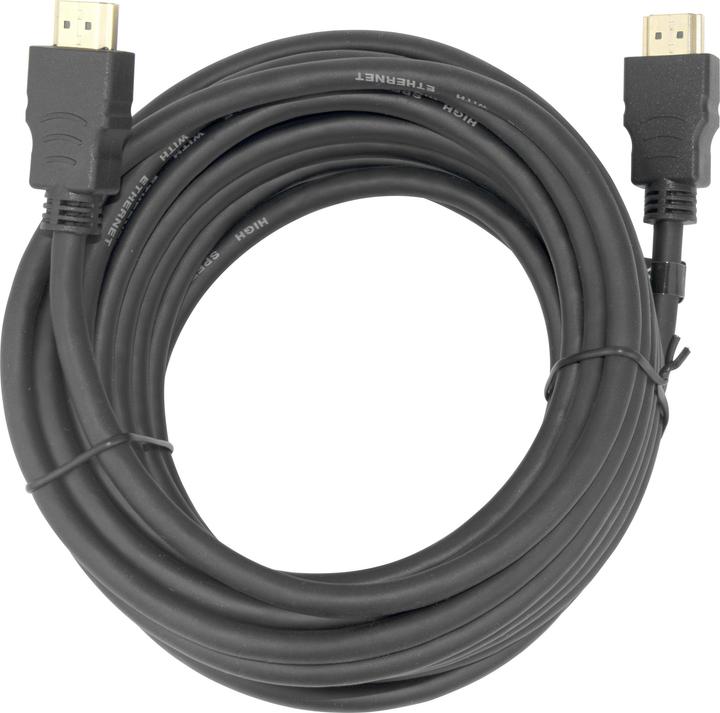 Productafbeelding Deltaco Hoge-snelheid Flex HDMI kabel, 7M, w/lock, 4K/30Hz, zwart (6 m, HDMI)