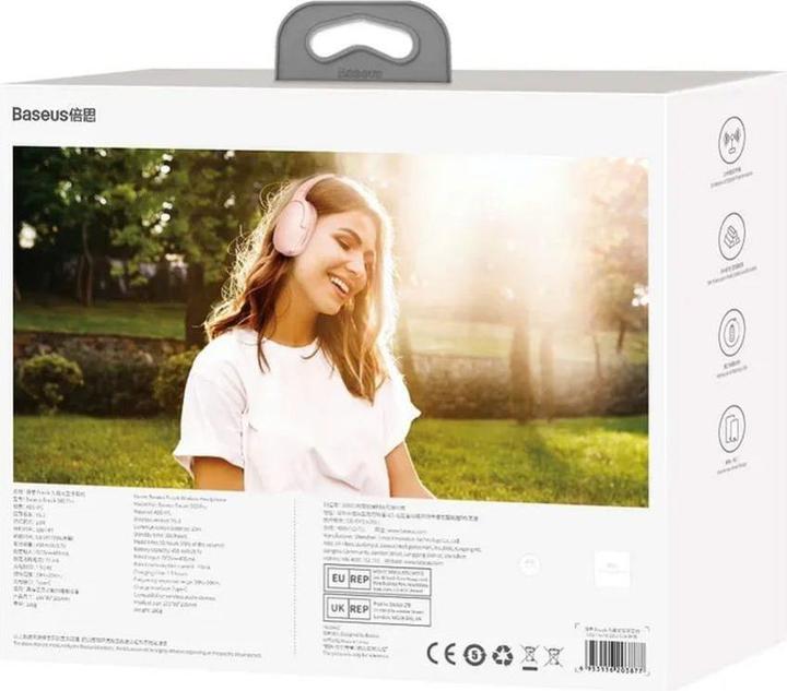Productafbeelding Baseus Encok Draadloze hoofdtelefoon D02 Pro (roze) (ANC, 40 h, Draadloze)