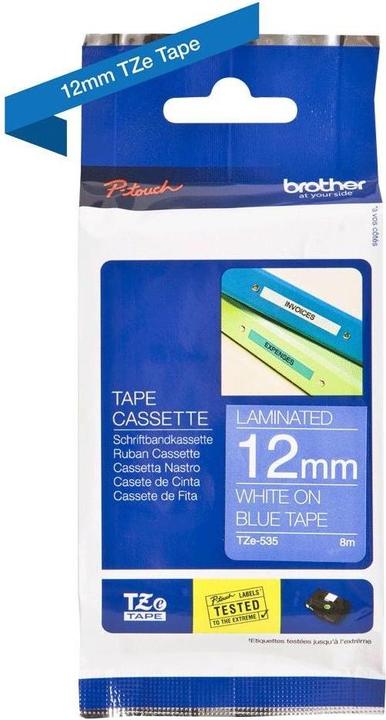 Actual product image Brother Tze-535 (1.20 cm, Blue, White)