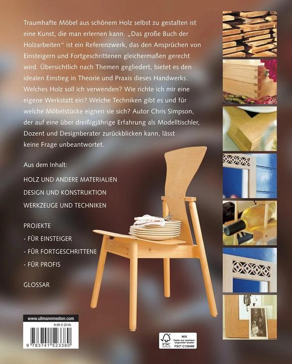 Produktbild Das grosse Buch der Holzarbeiten (Deutsch, Chris Simpson, 2018)