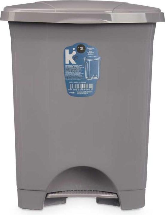 Actual product image Natec Papierkorb mit Pedal Grau Kunststoff 10 L (8 Stück) (10 l)