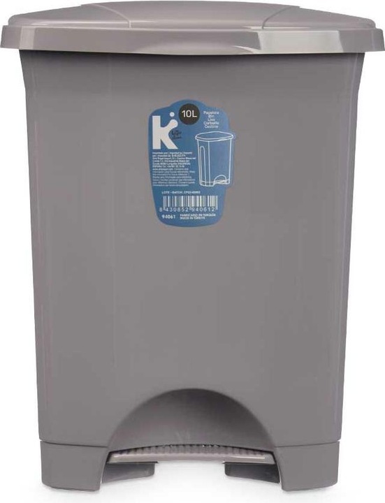 Produktbild Natec Papierkorb mit Pedal Grau Kunststoff 10 L (8 Stück) (10 l)
