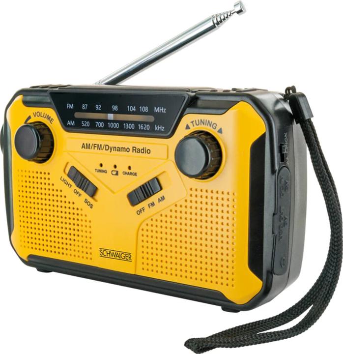 Produktbild Schwaiger Solar-Kurbelradio mit LED Leuchte (AM, FM)