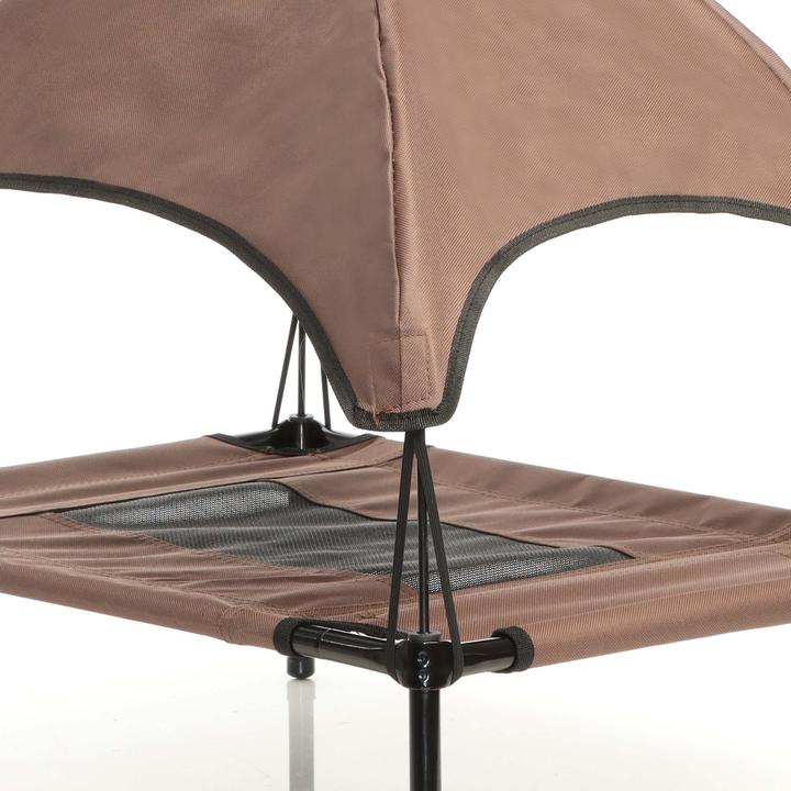 Actual product image Wiltec Portable Outdoor Relax Pet Bed Canopy Dog Bed XL Brown (Dog)