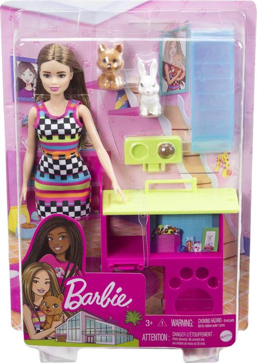 Produktbild Barbie Mattel Puppe Vogel mit Haustieren, Mehrfarbig (HGM62)