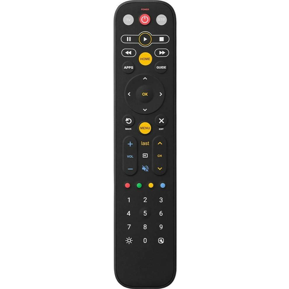 One for All Universal Fernbedienung EazyClean 2in1 Backlight (Infrarossi), Telecomando, Nero