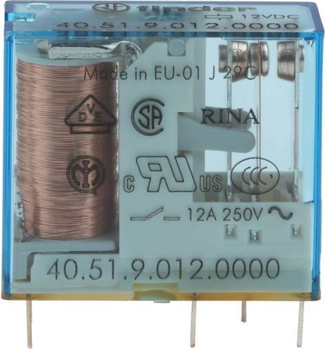 Actual product image Finder SPDT miniature PCB relay,10A 12Vdc coil