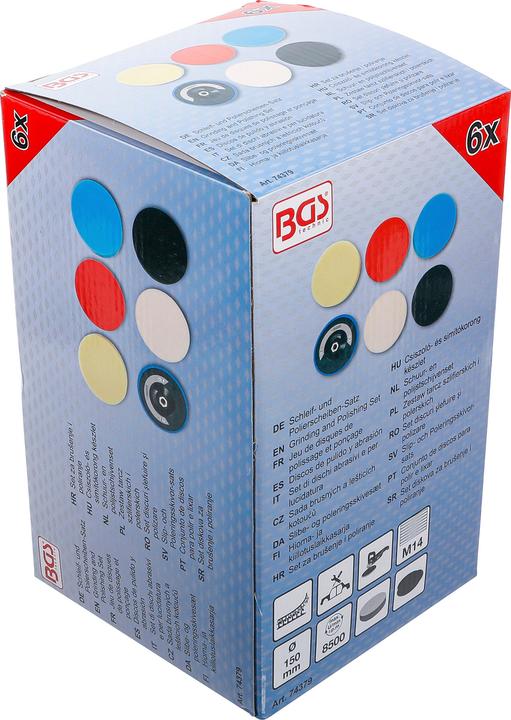 Actual product image BGS Polierschwamm-Satz | Ø 150 mm | 6-tlg.