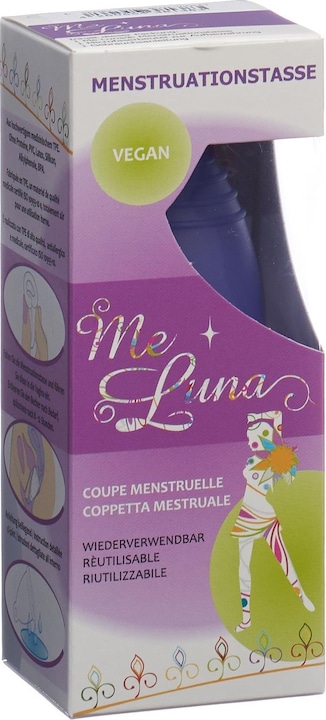 Produktbild Me Luna Menstruationstasse Sport Ring Blau-Violett (L)