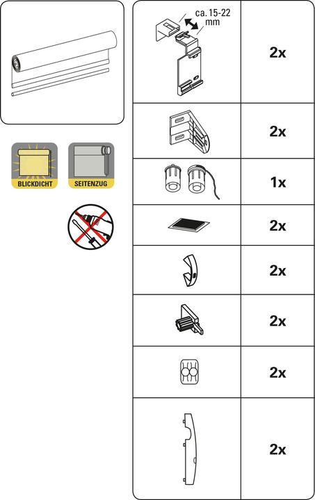 Image du produit Gardinia EASYFIX Store à enroulement Décor 721 Broderie (60 x 150 cm)