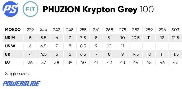 Actual product image Powerslide PHUZION SKATES Phuzion Krypton grey 100 44 (44)