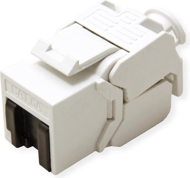 Actual product image Value Cat.6A Keystone, RJ-45, unshielded, tool-free, white (U/UTP, CAT6a)