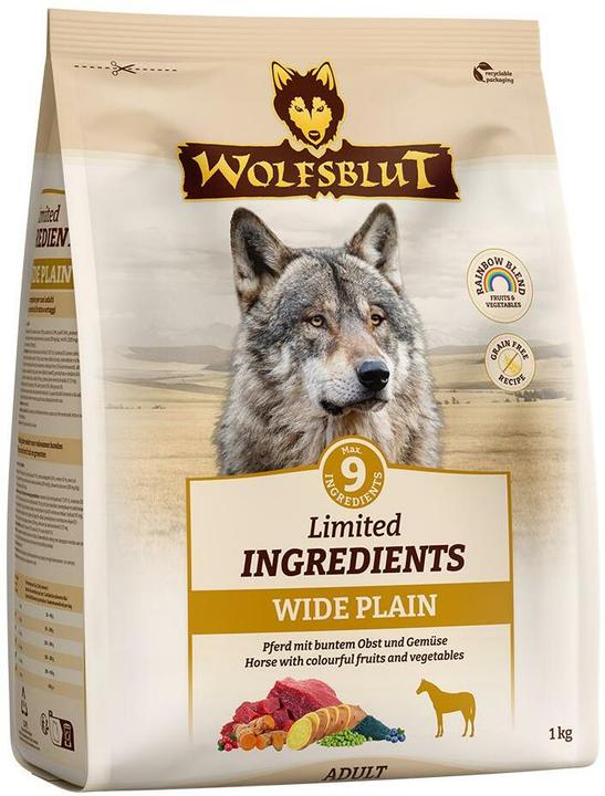 Actual product image Wolfsblut Limited Ingredients Adult Wide Plain for dogs 1 kg (Adult, 1 pcs., 1000 g)