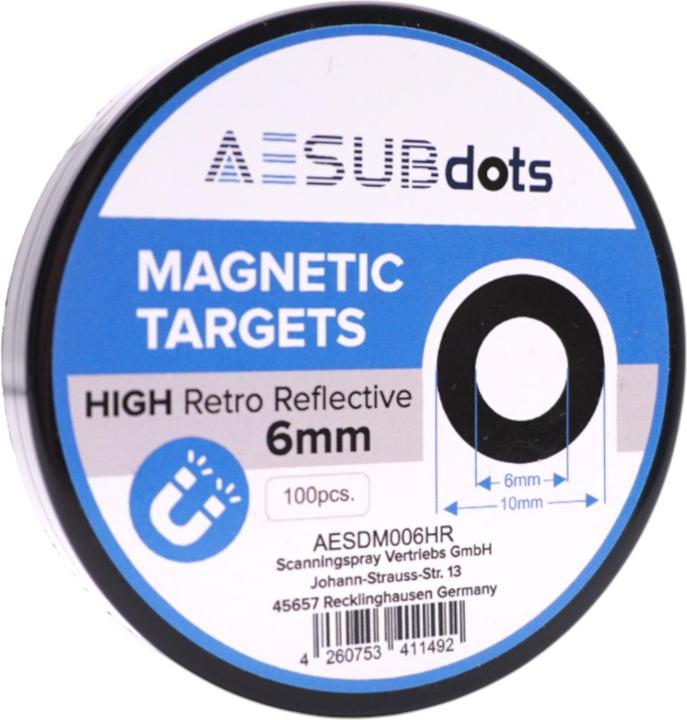 Actual product image Aesub dots Retroreflektierende Markierungspunkte magnetisch 6mm 100 Stück