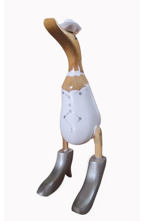 Produktbild HTI-Living Deko Holzente Braut Berta aus Bambus handgefertigt Hochzeitsdekoration