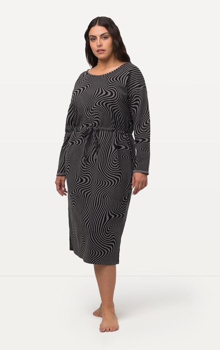 Immagine prodotto Ulla Popken Abito loungewear dal taglio oversize con scollo a girocollo, maniche lunghe e tasche (50, 52)