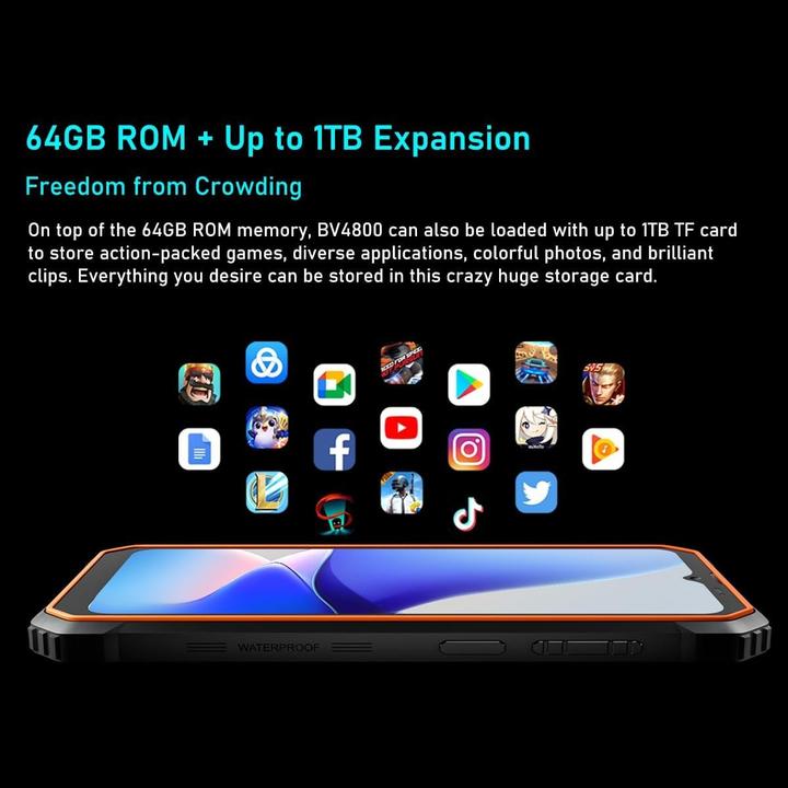 Produktbild Blackview BV4800 (Double Sim - 6.56" - 64 Go, 3 Go RAM) Vert (64 GB, Vert, 6.56", Dual SIM, 4G)