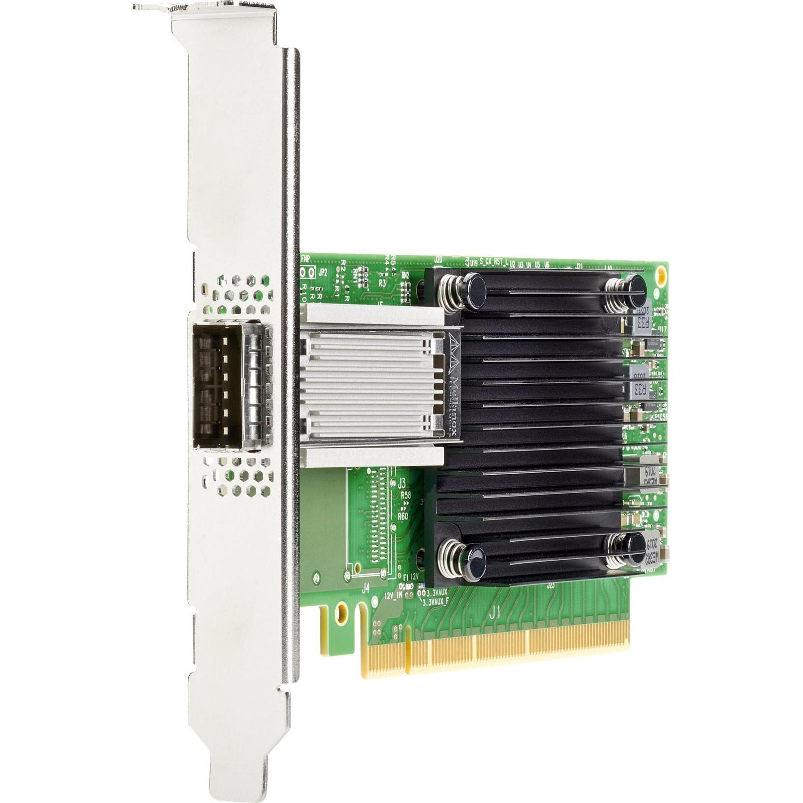 HPE E Ethernet Adapter 1-port, QSFP28, PCIe3, x16 MCX515A-CCAT (PCI Express 3.0), Netzwerkkarte, Silber