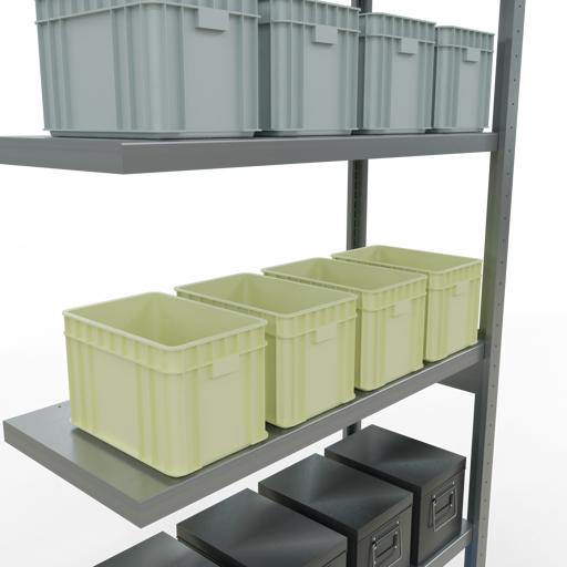 Actual product image Schulte Lagertechnik MULTIplus250 boltless add-on bay system with length bolts