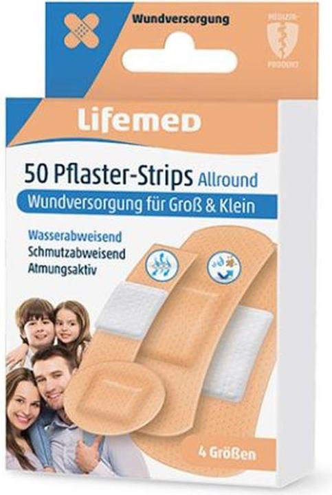 Image du produit Lifemed Pansements adhésifs "Allround" 4 tailles couleur chair, contenu : 50 pcs. 25 mm, rond (50 x)