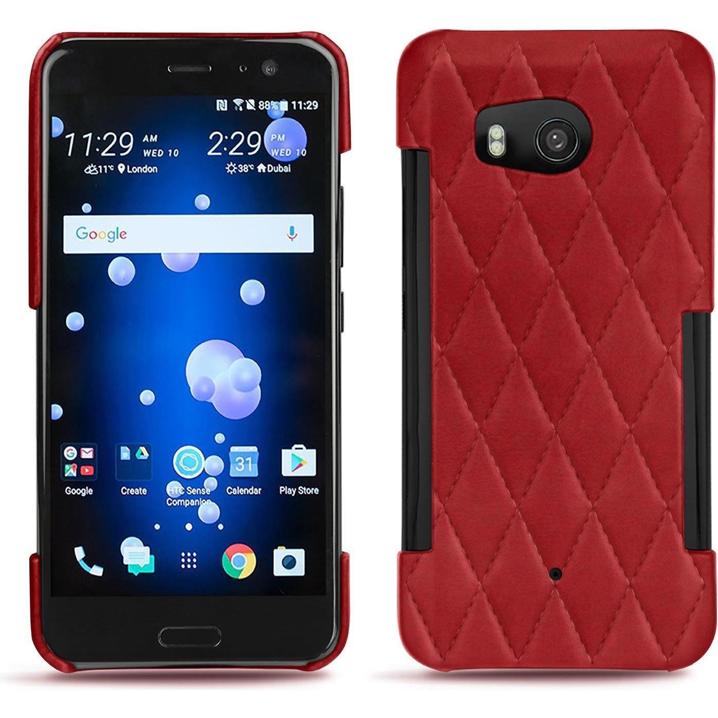 Thumbnail - Noreve Lederschutzhülle (HTC U11), Smartphone Hülle, Rot