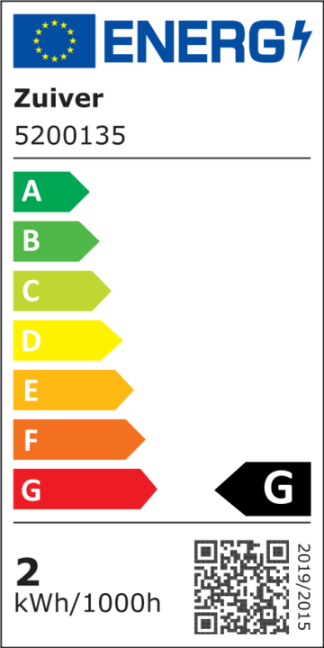Energy Label Zuiver Lamp