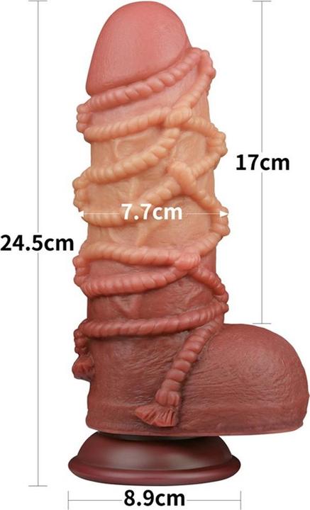 Image du produit Lovetoy Gode extrême avec motif de corde 24 cm