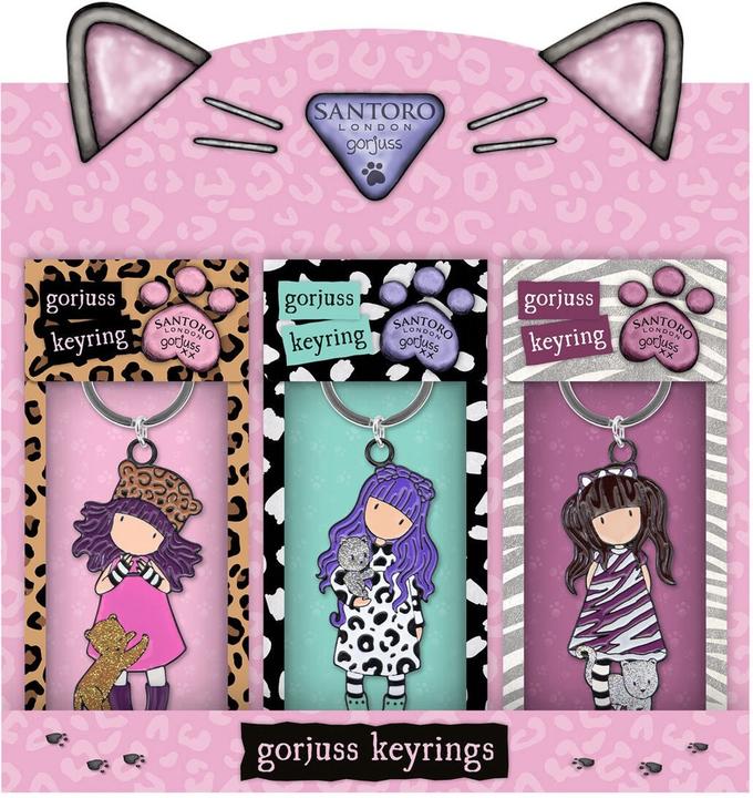Actual product image Safta Gorjuss Purrrrfect Love Keychains