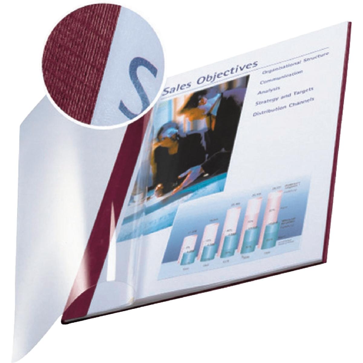 Leitz, Mappe, impressBIND Mappen Soft Cover A4 10 Stk. - 7 mm, bordeaux (A4, 10 x)